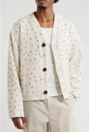 Oversize Beaded Cardigan