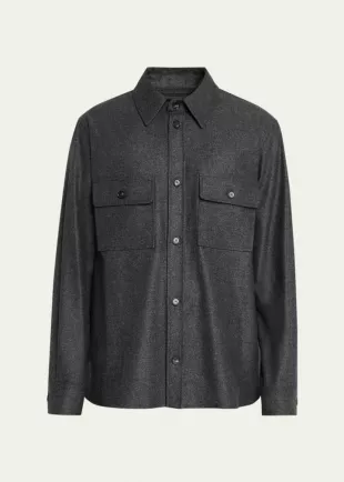 Jim Virgin Wool and Cashmere Overshirt