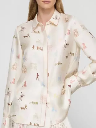 The Kelly Clarkson Show 2026 Kelly Clarkson Print Silk Shirt