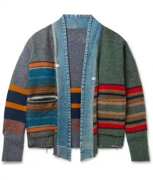Multicolor Striped Kimono Jacket