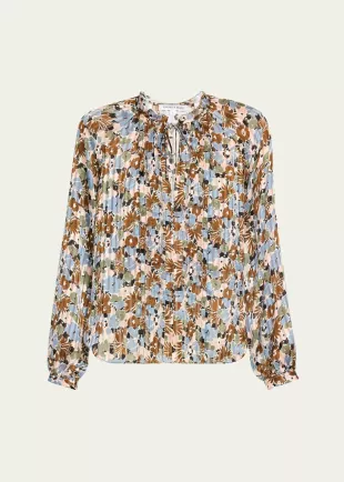 Linds Floral Silk Blouse