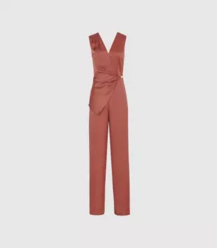 Vita Satin Wrap Jumpsuit