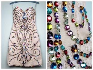 Jeweled Mini Dress