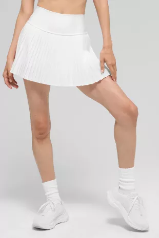 White Pleated Mini Tennis Skirt
