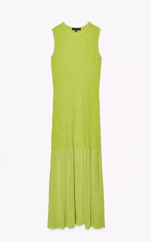 Long Combination Knit Dress