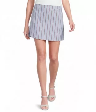 Getty Stripe Print Coordinating Poplin Mini Pencil Skirt