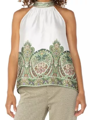 Battle on the Beach S05 Printed Halter Blouse