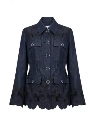 Kiki Embroidered Chambray Jacket