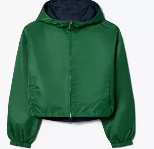 Rebesible Cropped Nylon Jacket