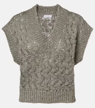 Brunello Cucinelli Sequined sweater vest