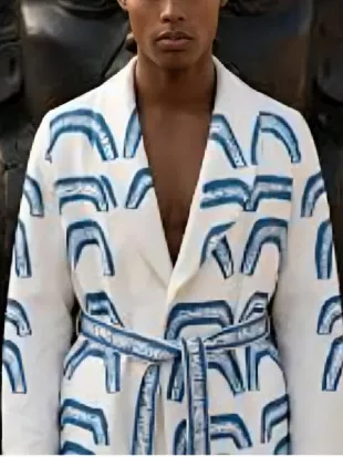 Emily In Paris S06 Samuel Arnold Blue Ancient Print Suit