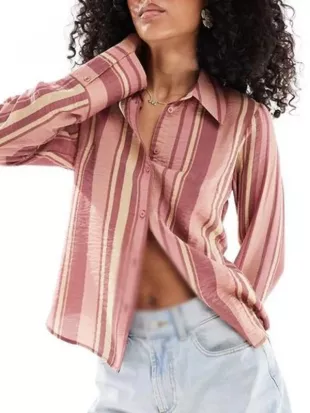Tip Toe Stephanie Dale Cinched Striped Shirt
