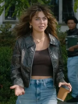 Off Campus Allie Hayes Snakeskin Leather Jacket
