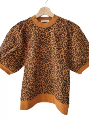 Are You a Charlotte? Podcast Kristin Davis Leopard Print Sweater