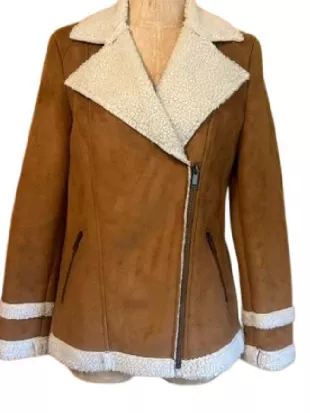 Supernatural S13 Briana Buckmaster Brown Suede Coat