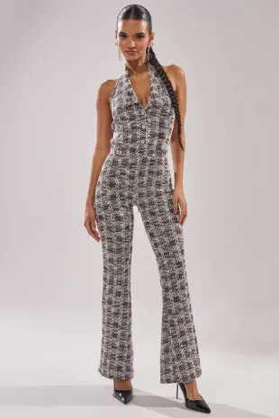 Checkmate Sleeveless Jumpsuit