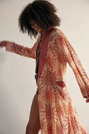 Wild Nights Duster in Sand Combo