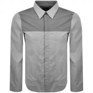 Color Block Long Sleeve Woven Shirt
