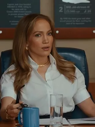 Office Romance 2026 Jennifer Lopez White Shirt