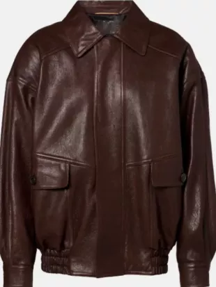 Office Romance Jennifer Lopez Brown Leather Jacket