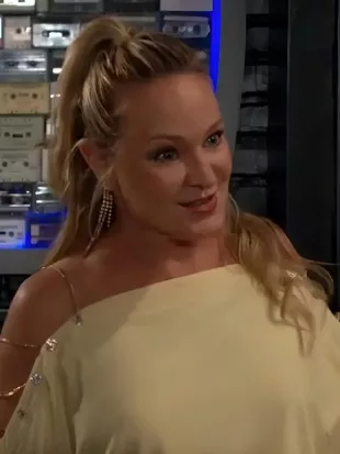 The Young and the Restless Sharon Newman Chain Shoulder Top