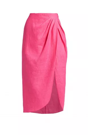 Greg Gathered Midi Skirt