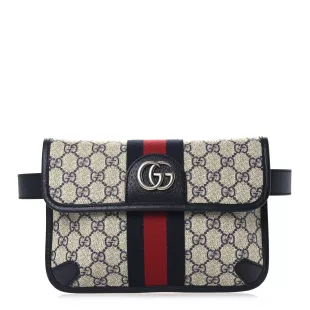 GG Supreme Monogram Web Small Ophidia Belt Bag