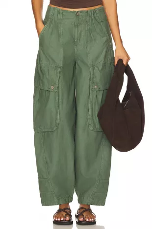 Brentwood Slouch Pant In Aged Green