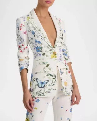 Breann Floral Fitted Blazer