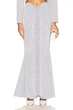 Mermaid Skirt in Blue Striped