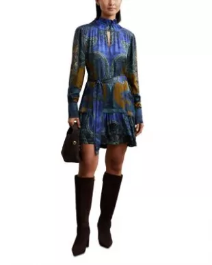 Kaisley Paisley Print Dress