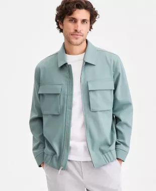 Athlux Harrington Collar Full-Zip Jacket in Tuscan Sage