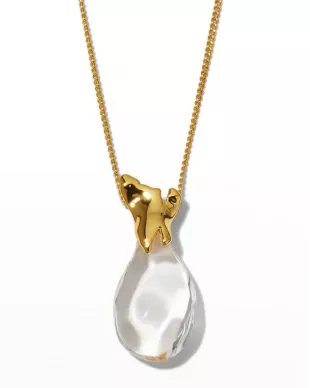 Liquid Lucite Small Vessel Pendant Necklace