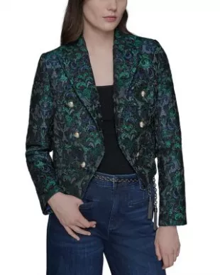 Cropped Motif Blazer