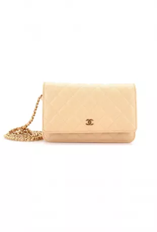 Wallet on Chain Quilted Caviar
