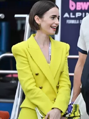 Emily In Paris S06 Emily Cooper Yellow Blazer