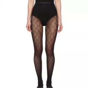 Interlocking Sheer Mesh GG Tights