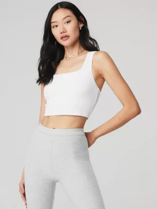 Alosoft Ribbed Chic Bra Tank