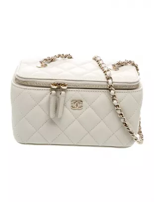 Quilted Caviar Small Vanity Case