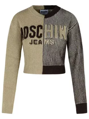 Two Tone Cashmere Blend Sweater