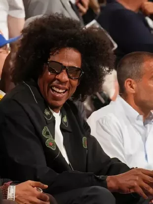 Jay-Z NBA Finals Game 3 Black Jacket