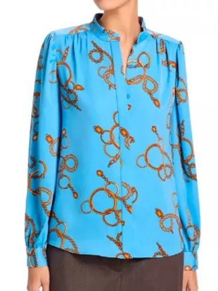 The Young and the Restless 2026 Nikki Newman Chain Printed Blouse