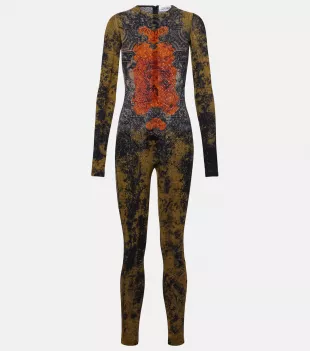 Médallion Printed Mesh Catsuit