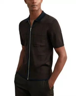 Baxter Zip Front Short Sleeve Shirt