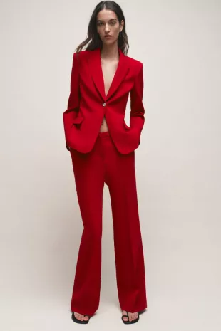 Tailored Blazer With Shoulder Pads