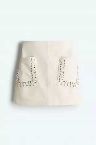 Coated Mini Skirt