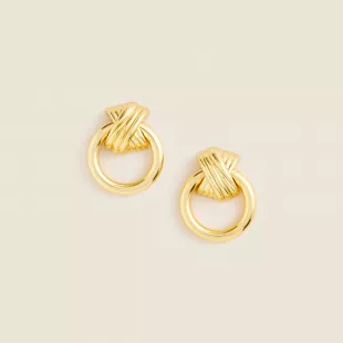 Crisscross Door knocker Earrings