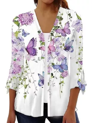 America’s Got Talent S21 Tracy Butterfly Floral Print Cardigan