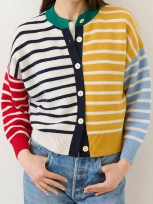 In The City 2026 Danielle Olivera Multi Colorblock Cardigan