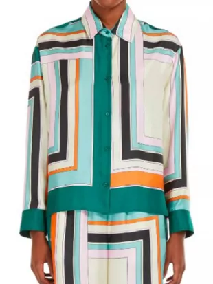 Every Year After 2026 Aurora Perrineau Silk Shirt